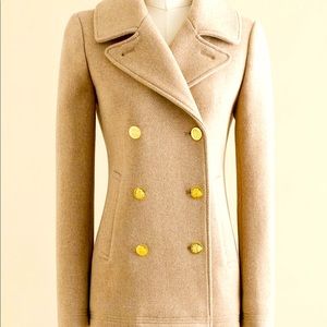 J. Crew Majesty stadium cloth pea coat